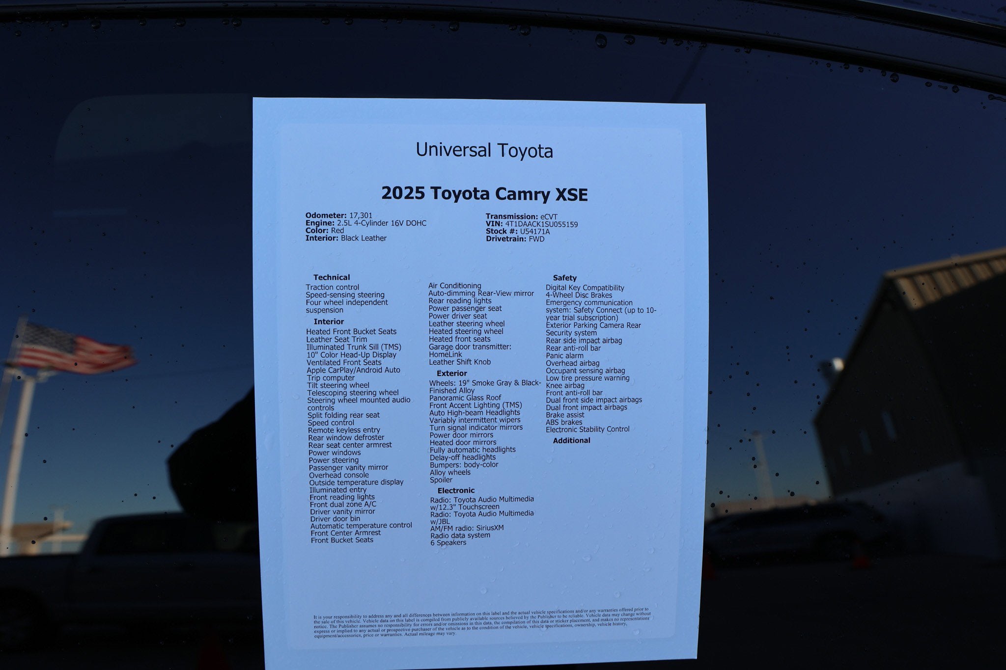 2025 Toyota CAMRY XSE