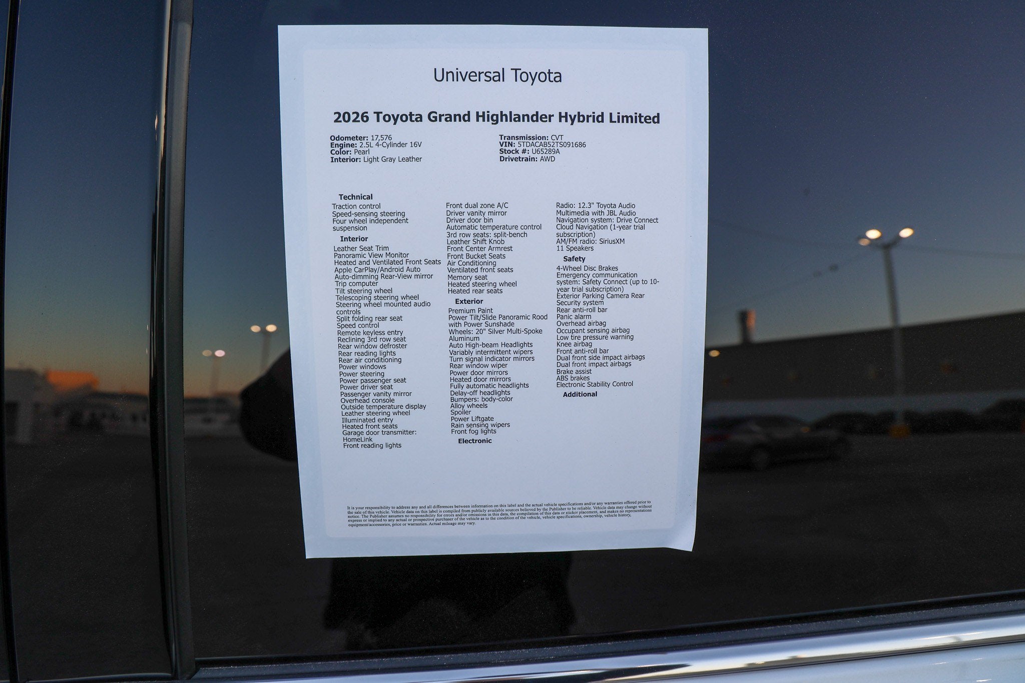 2026 Toyota Grand Highlander Hybrid Hybrid Limited