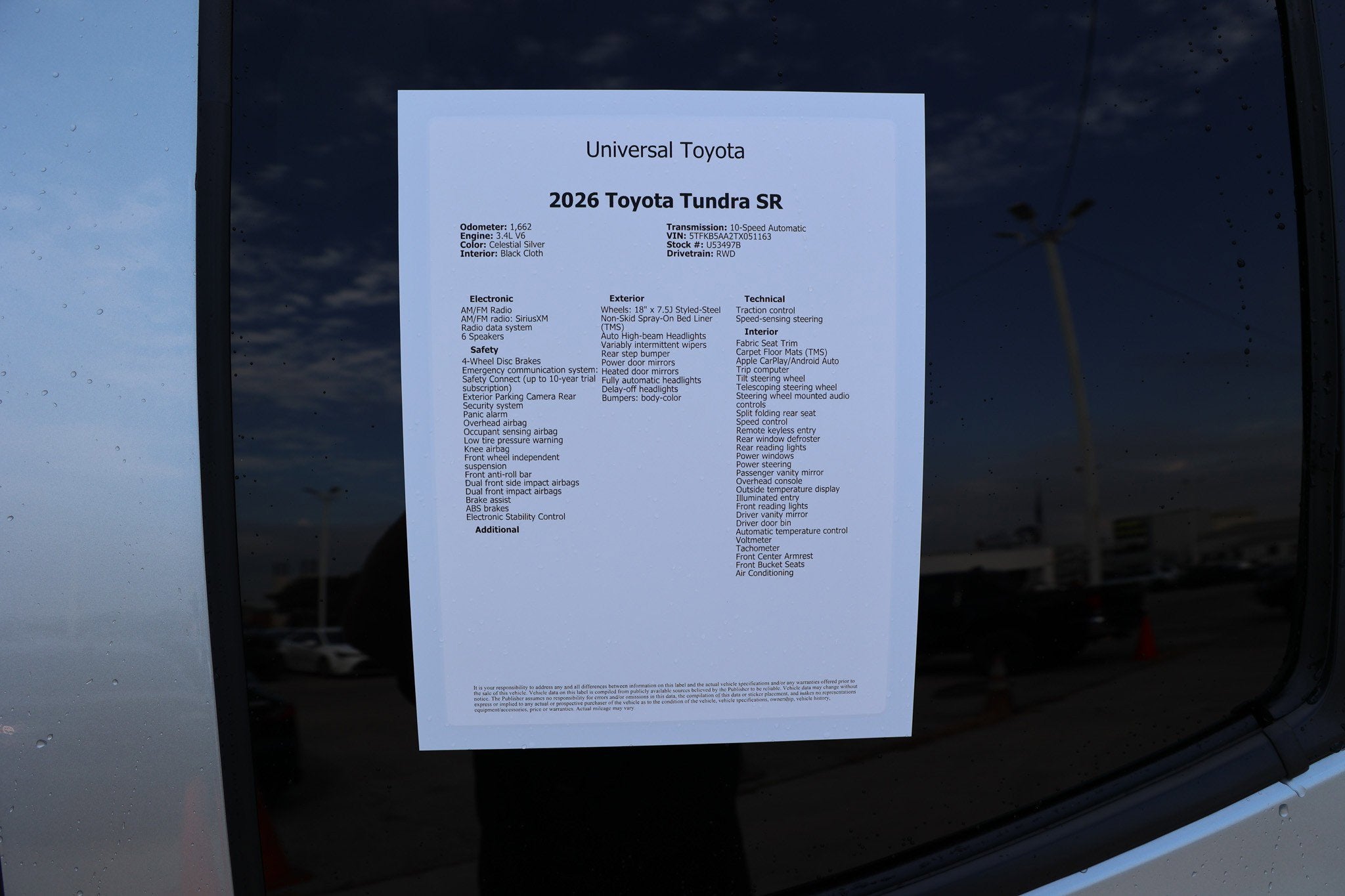 2026 Toyota TUNDRA 4X2 SR