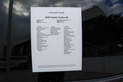 2026 Toyota TUNDRA 4X4 SR