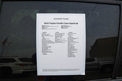 2024 Toyota COROLLA CROSS HV Hybrid SE