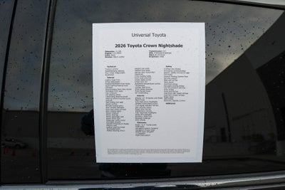 2026 Toyota CROWN Nightshade