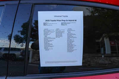 2025 Toyota Prius Plug-In Hybrid SE