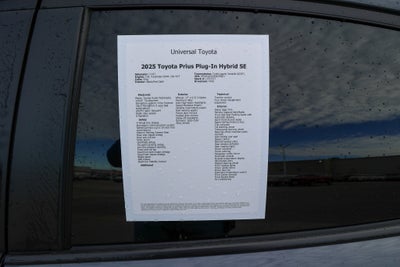 2025 Toyota Prius SE SE