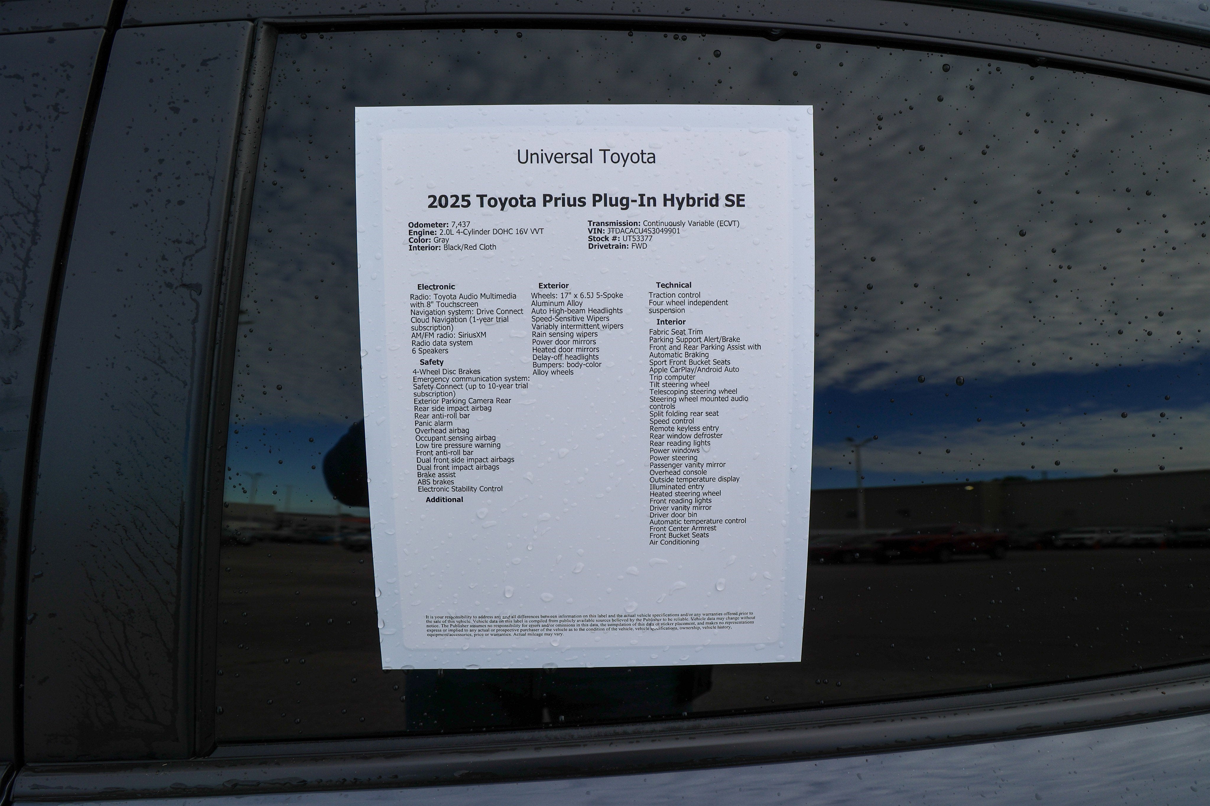 2025 Toyota Prius SE SE