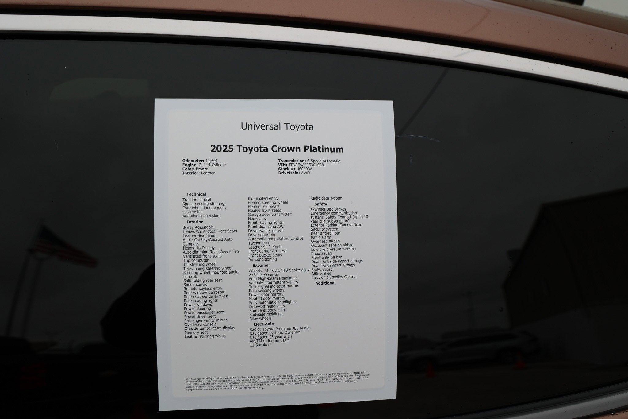 2025 Toyota CROWN Platinum