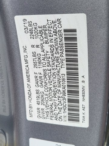 2019 Honda Accord Hybrid Touring