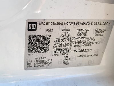 2022 GMC Sierra 1500 AT4