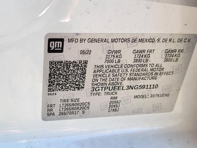 2022 GMC Sierra 1500 AT4