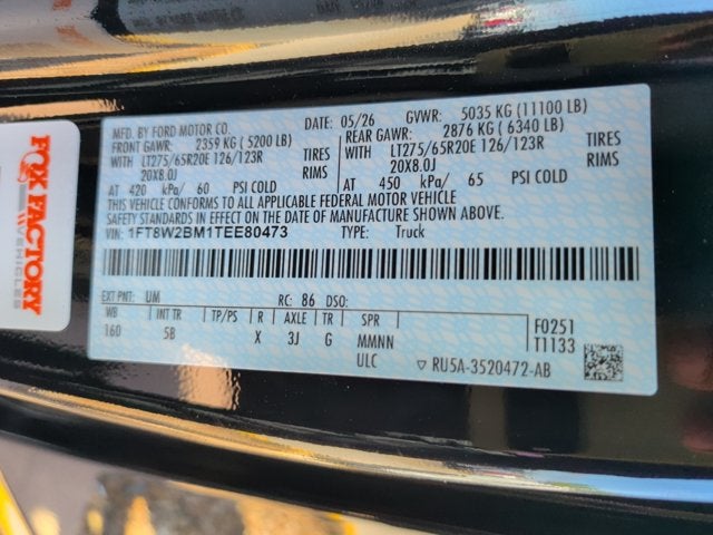 2026 Ford Super Duty F-250 SRW BLACK WIDOW LARIAT