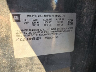2014 Buick Regal 4DR SDN TURBO FWD
